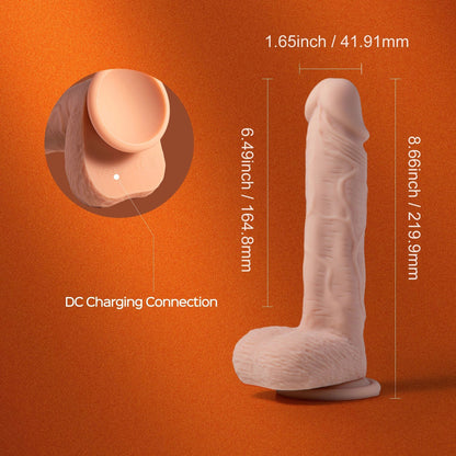 Honey Play Box Paxton-App Controlled 7.5" Realistic Thrusting Penetrator Dildo – Black