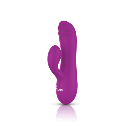 Viben Jolie Mini Pleasure Ridges Rabbit Vibe - Berry - G-Spot Vibrator