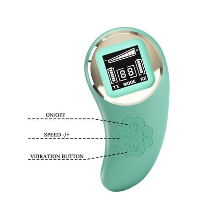 Pretty Love Mina Vibrating Remote Control Egg - Turquoise - 10 Vibration Settings