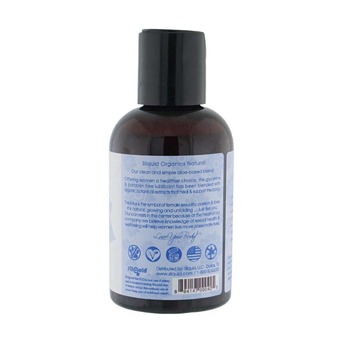 Sliquid Organics Natural Aloe-Based Personal Lubricant – 4.2 Fl. Oz.