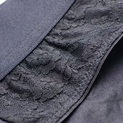 XR Brands Lace Envy Black Crotchless Panty Harness - S/M