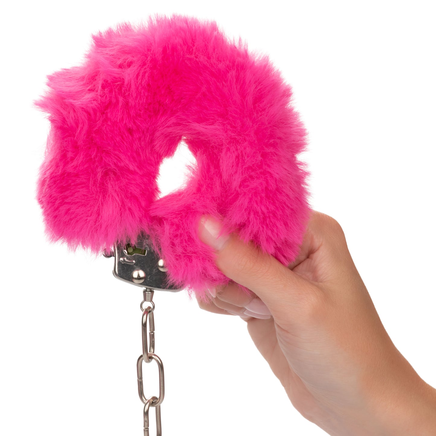 CalExotics Ultra Fluffy Furry Cuffs – Adjustable Restraint Cuffs – Pink