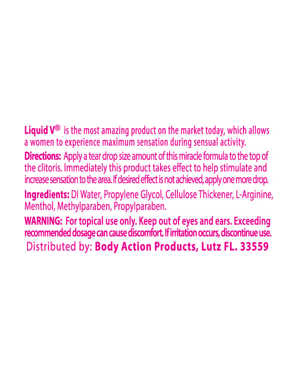 Body Action Liquid V for Women - Stimulation Gel - 6 Pack Display