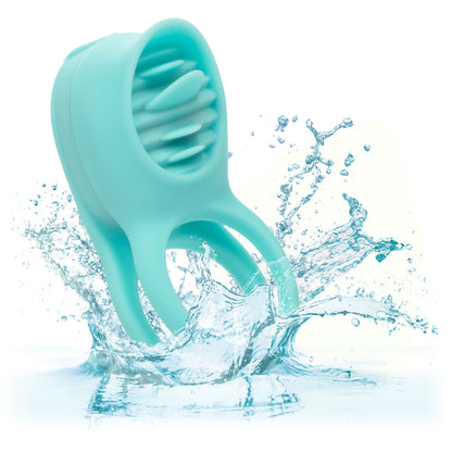 CalExotics Silicone Rechargeable French Kiss Enhancer – Blue – 12 Functions