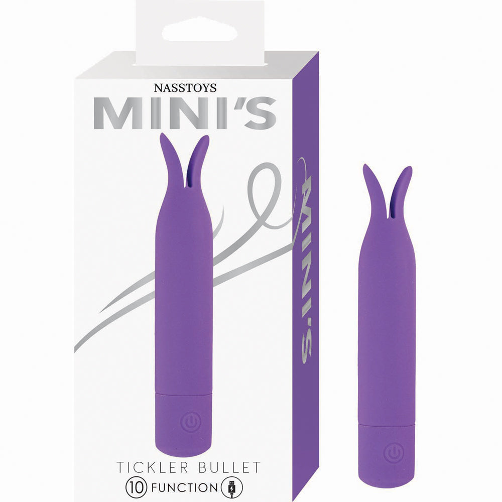 Nasstoys Minis Tickler Bullet Bullet Vibrator, USB-Rechargeable, Purple