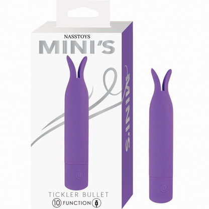 Nasstoys Minis Tickler Bullet Bullet Vibrator, USB-Rechargeable, Purple
