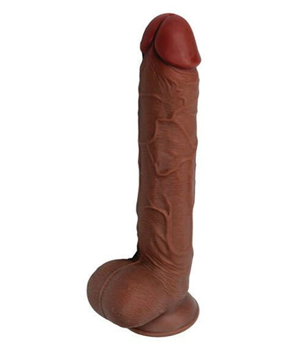 Real Skin 11 Dual Layer Dildo - Realistic Light Brown with Suction Cup