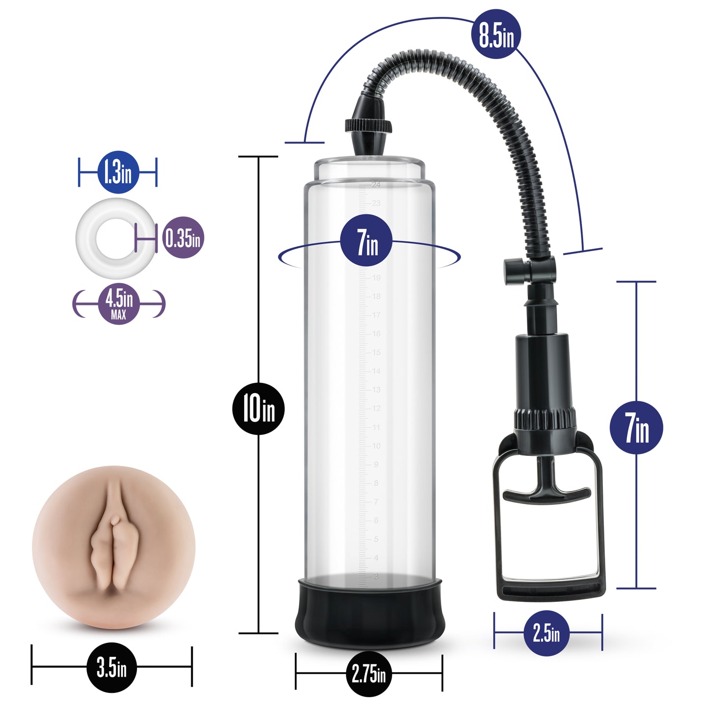 Blush Vx5 Male Enhancement Pump System – Clear