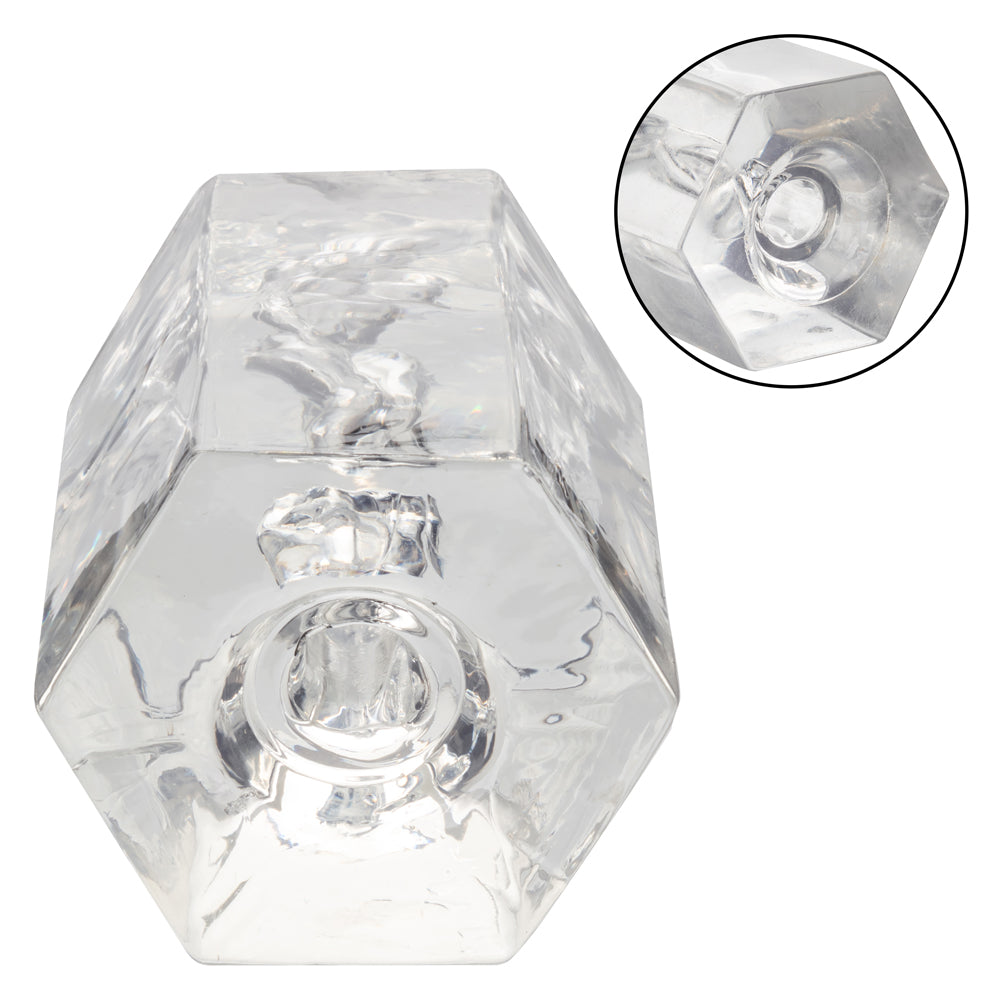 CalExotics Girls Girls Girls Crystal Masturbator – Clear – Soft and Stretchy