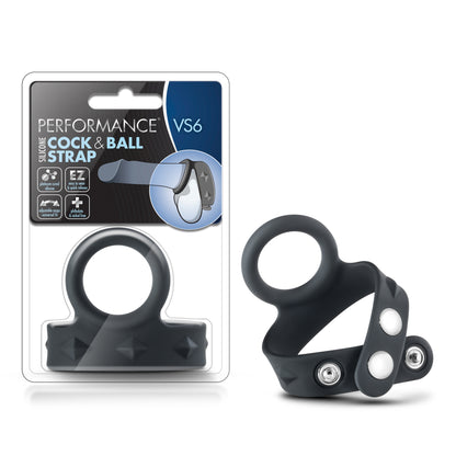 Blush Performance Vs6 Silicone Cock & Ball Strap – Black