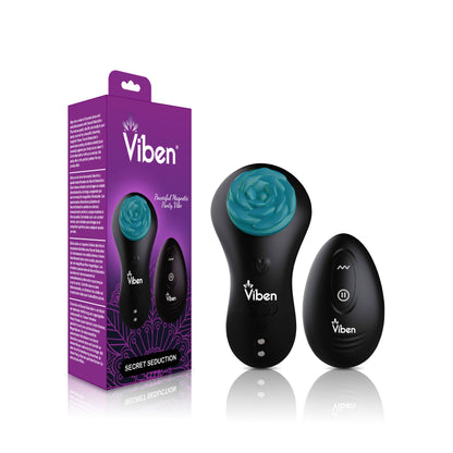 Viben Secret Seduction Remote Panty Vibe – Black with Ocean Magnetic Flower