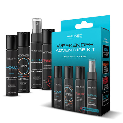 Wicked Weekender Adventure Kit - Travel-sized Lubricants and Toy Cleaner