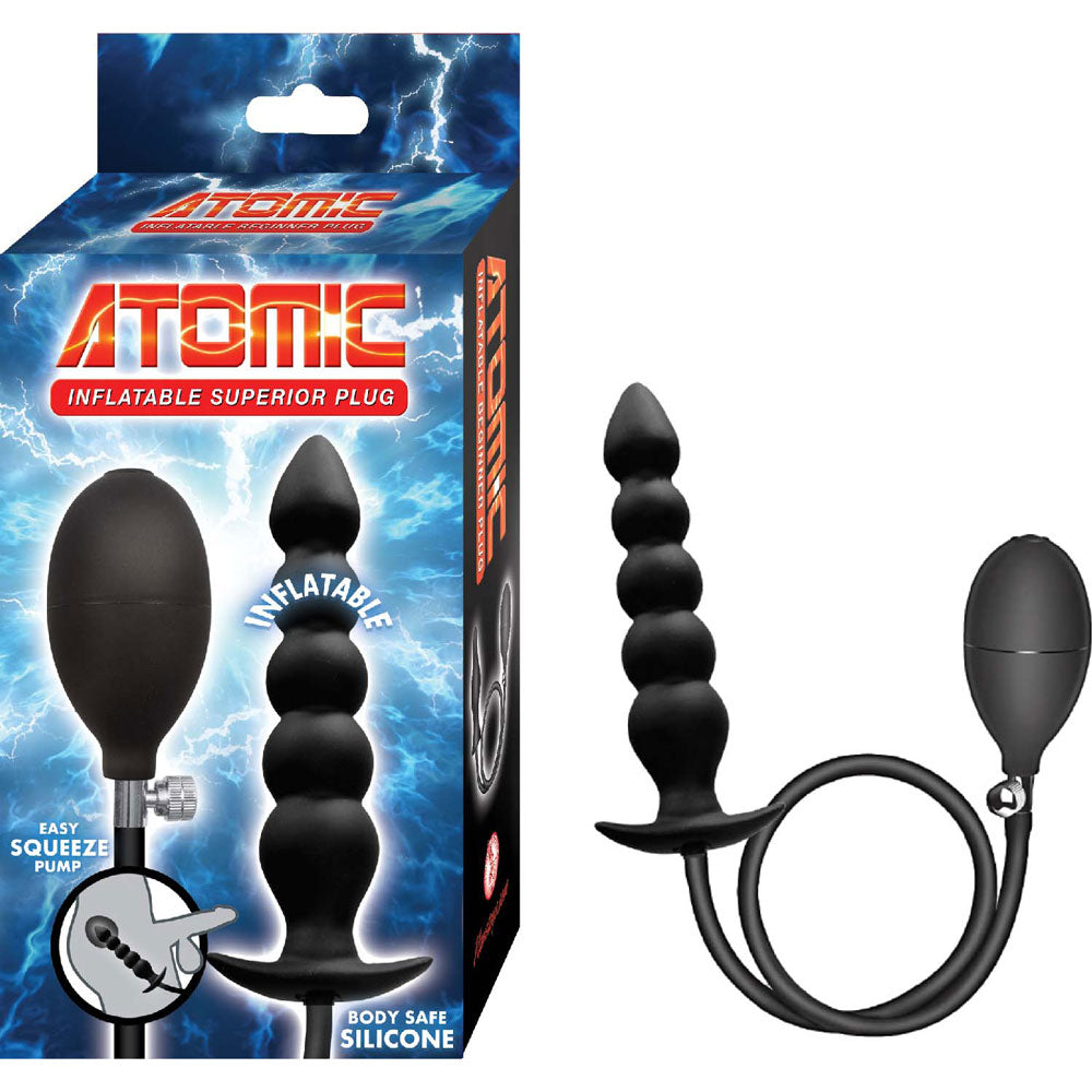 Nasstoys Atomic Inflatable Superior Plug - Inflatable Anal Plug - Black