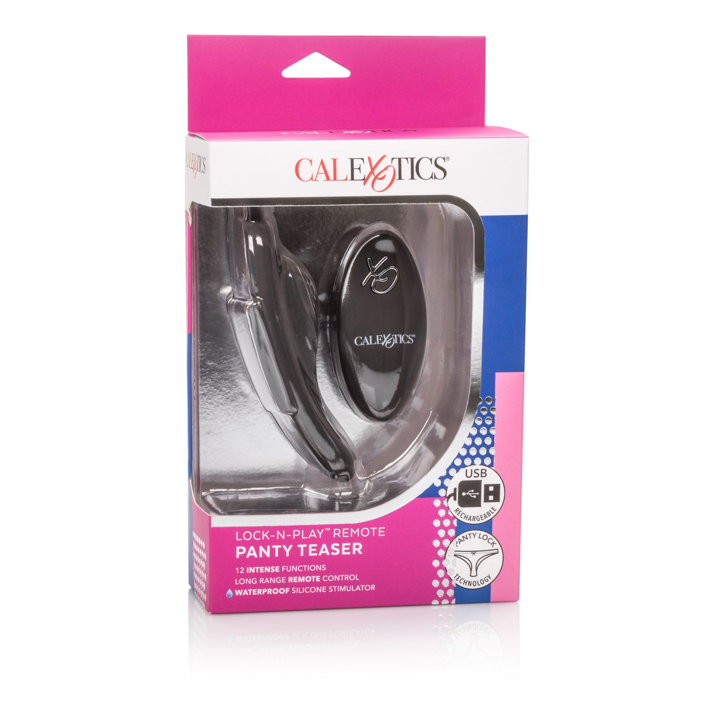 CalExotics Lock-N-Play Remote Panty Teaser – Black – Wireless Multi-Function Stimulator