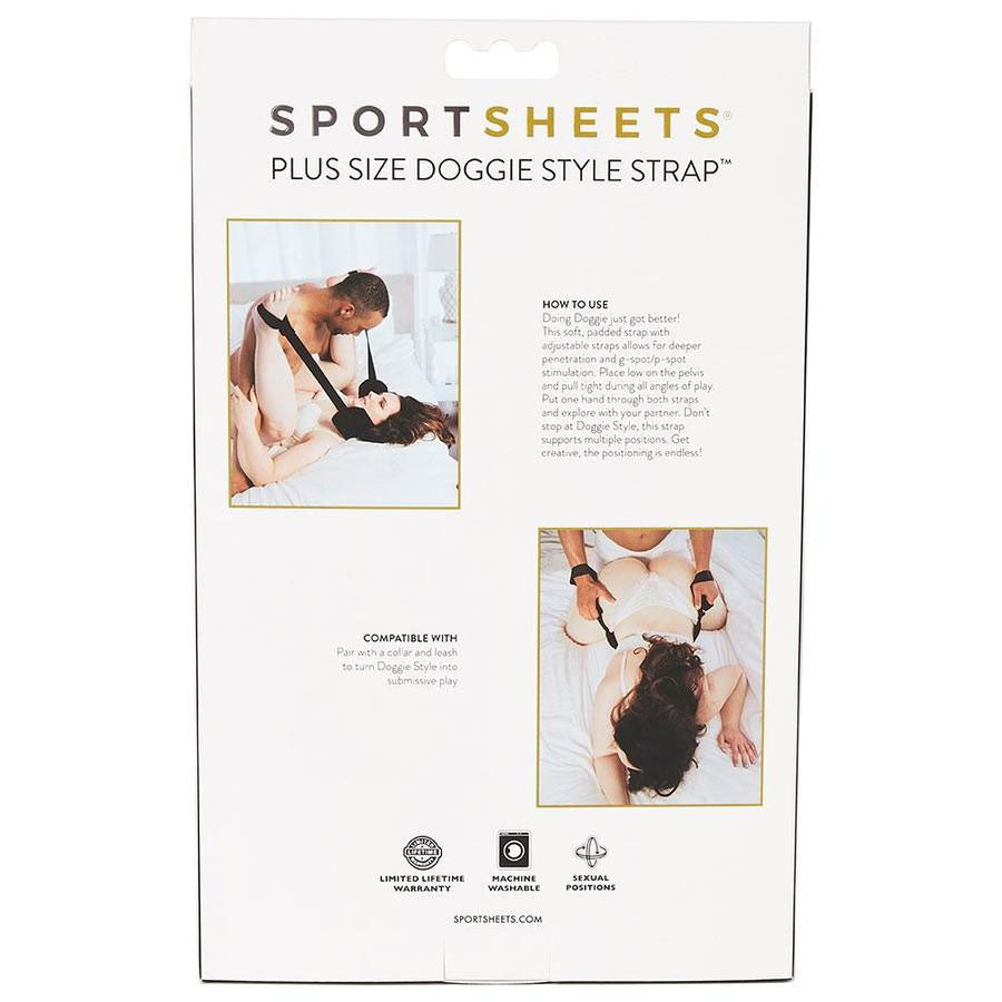 Sportsheets Doggie Style Strap - Plus Size - Black - Enhanced Leverage for Deeper Penetration