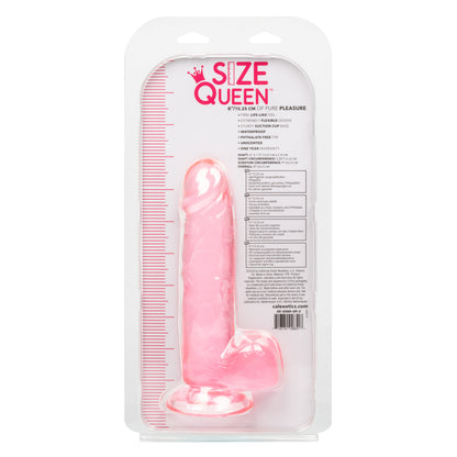 CalExotics Size Queen 6-Inch Realistic Dildo with Suction Cup - Pink