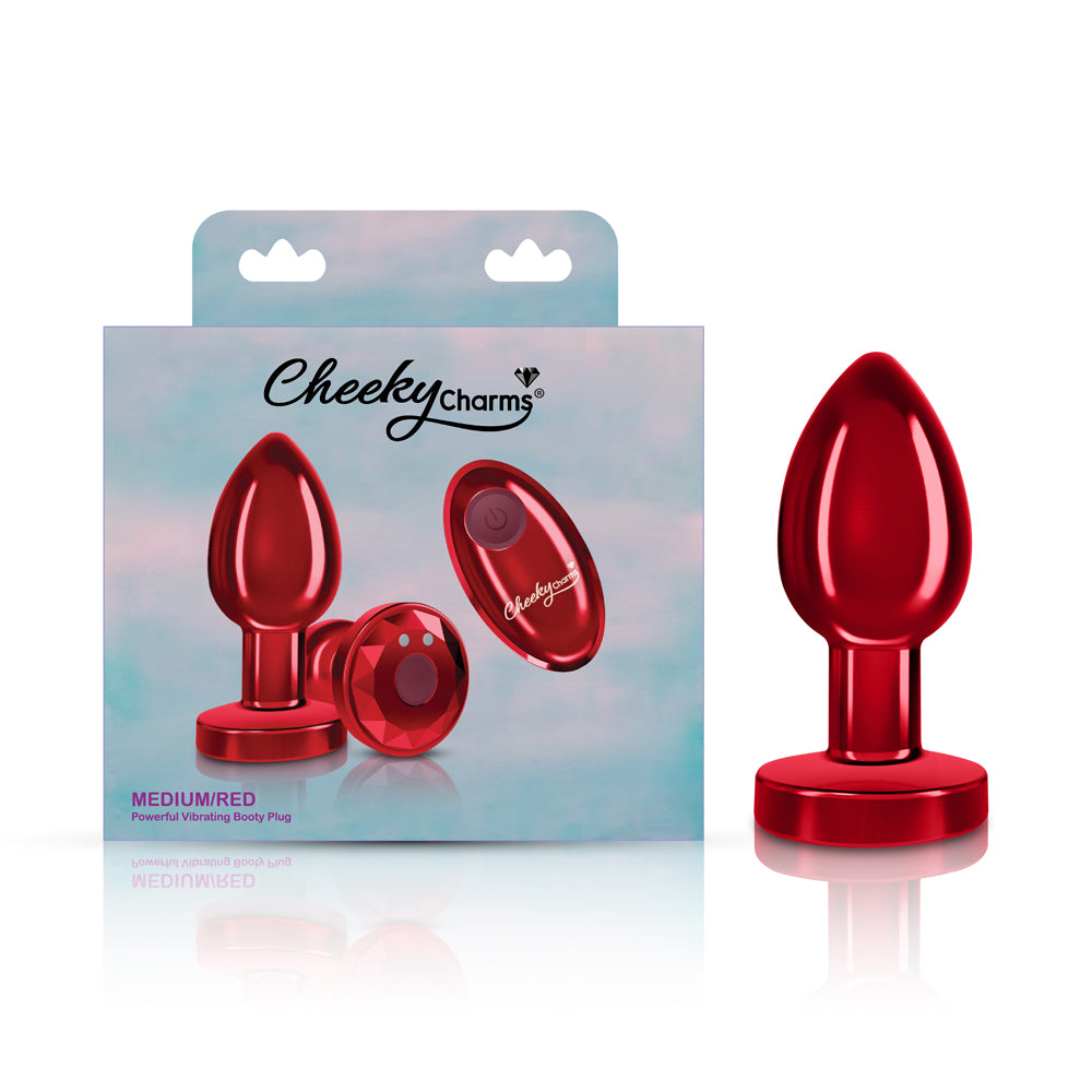 Viben Vibrating Red Metal Remote Plug – Medium – Waterproof and Rechargeable