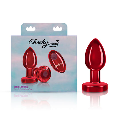 Viben Vibrating Red Metal Remote Plug – Medium – Waterproof and Rechargeable