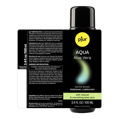 Pjur Aqua Aloe Vera Personal Lubricant - Water-Based - 100 ml