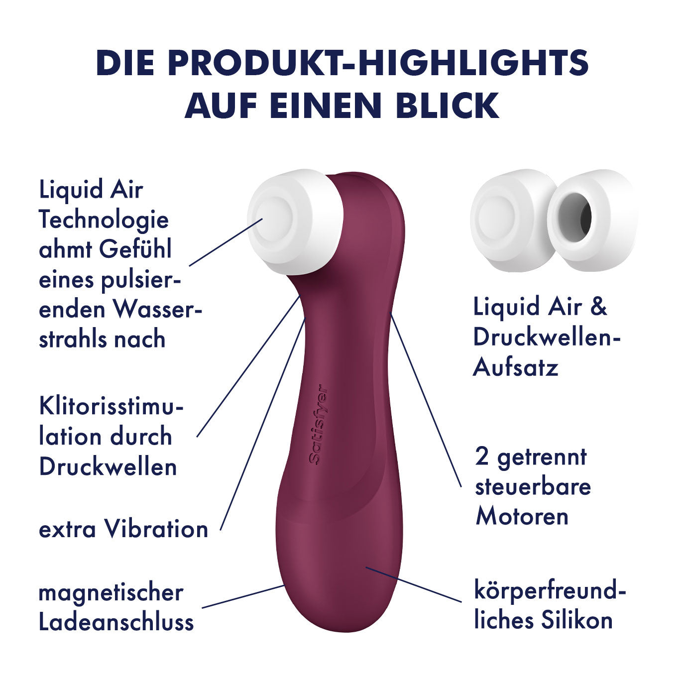Satisfyer Pro 2 Generation 3 Connect App Clitoral Stimulator – Wine Red