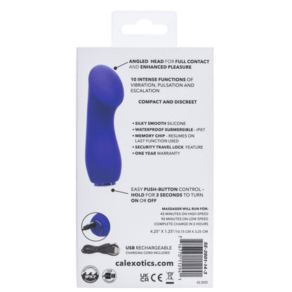 CalExotics Raven G Pleaser Mini Massager - Purple - Waterproof, Rechargeable