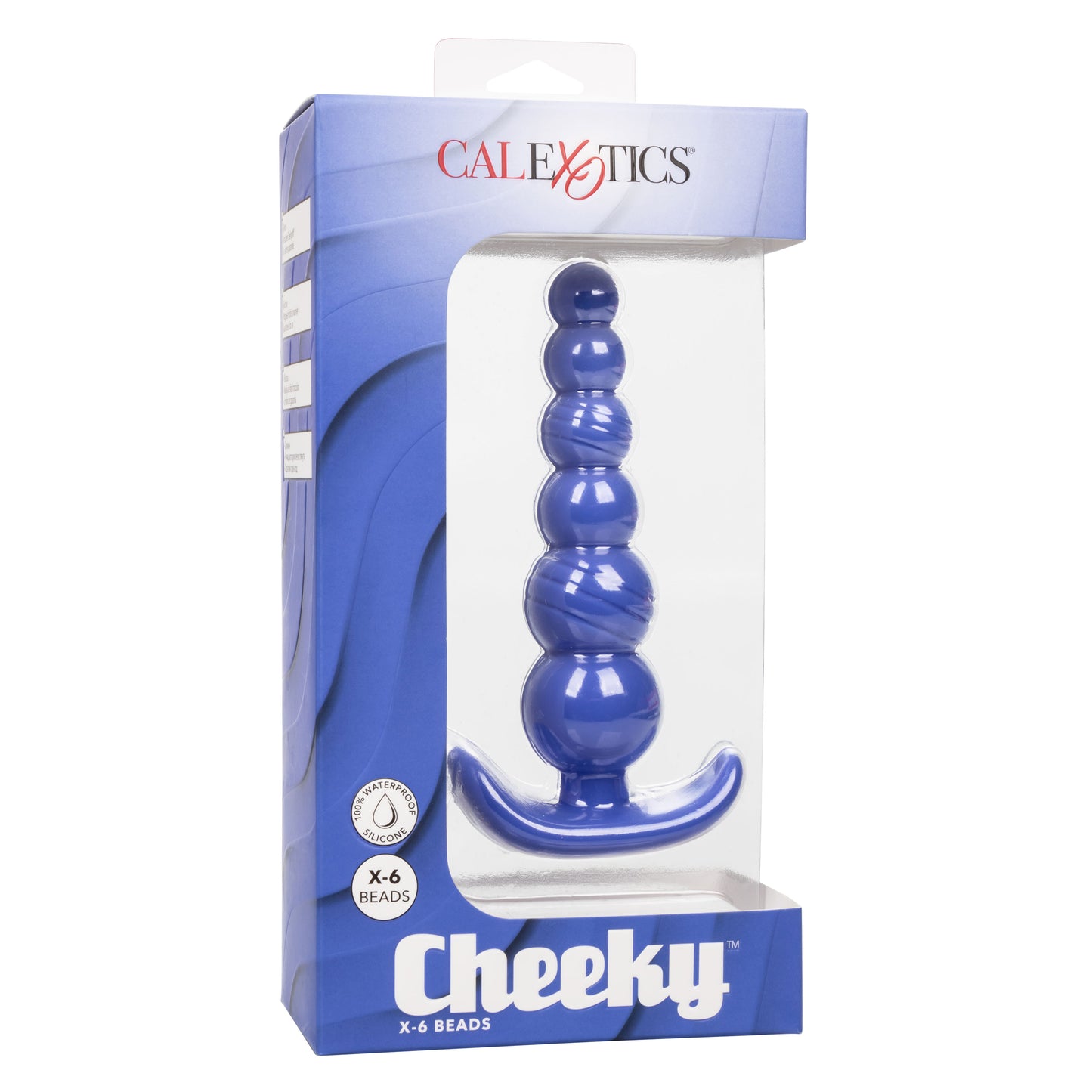 Cheeky X-6 Beads Anal Probe – Blue, Waterproof, Phthalate Free