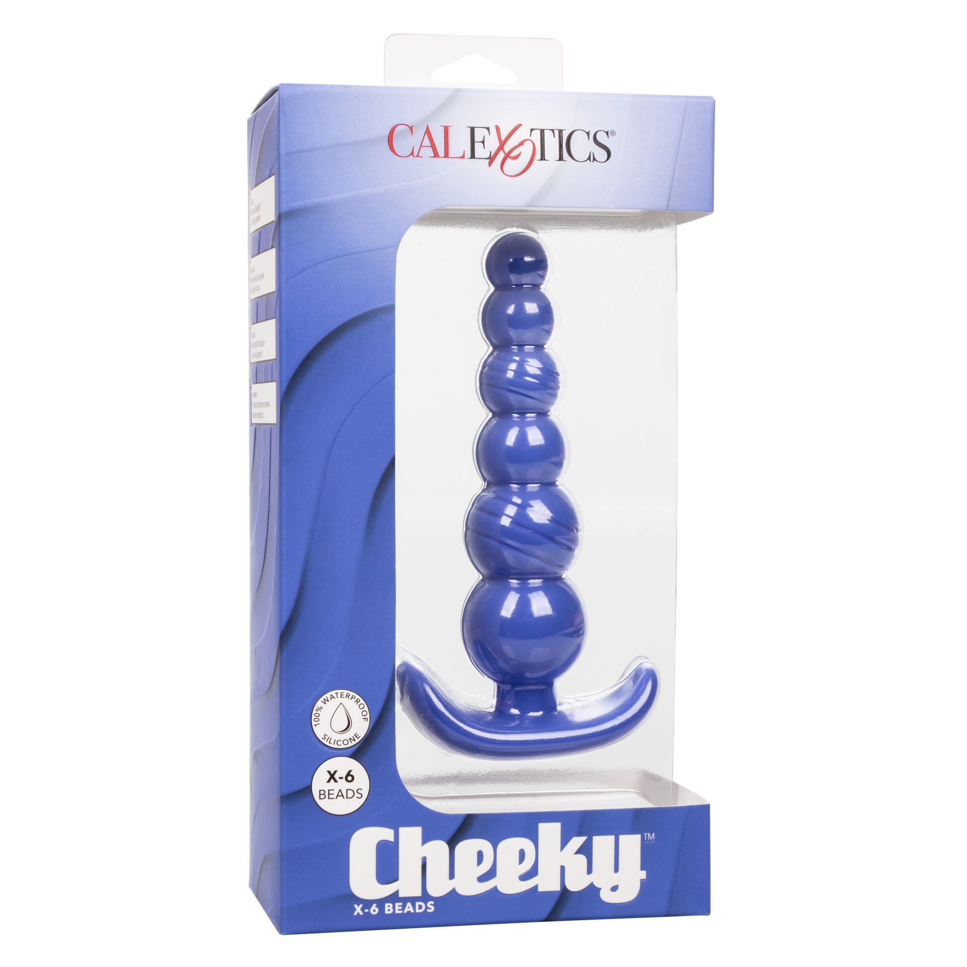 Cheeky X-6 Beads Anal Probe – Blue, Waterproof, Phthalate Free