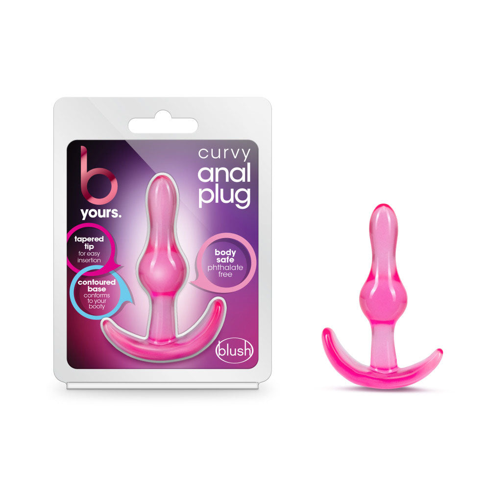B Yours Curvy Anal Plug - Ergonomic Design - Pink