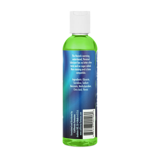 California Fantasies Razzels Warming Lubricant - Green Apple Flavor - 4 Oz
