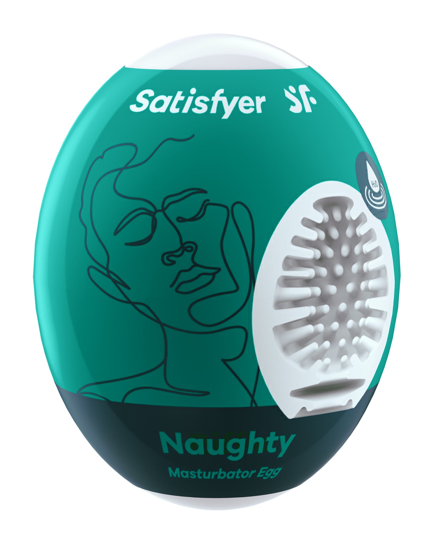 Satisfyer Naughty Masturbator Egg – Dark Green – Single Use