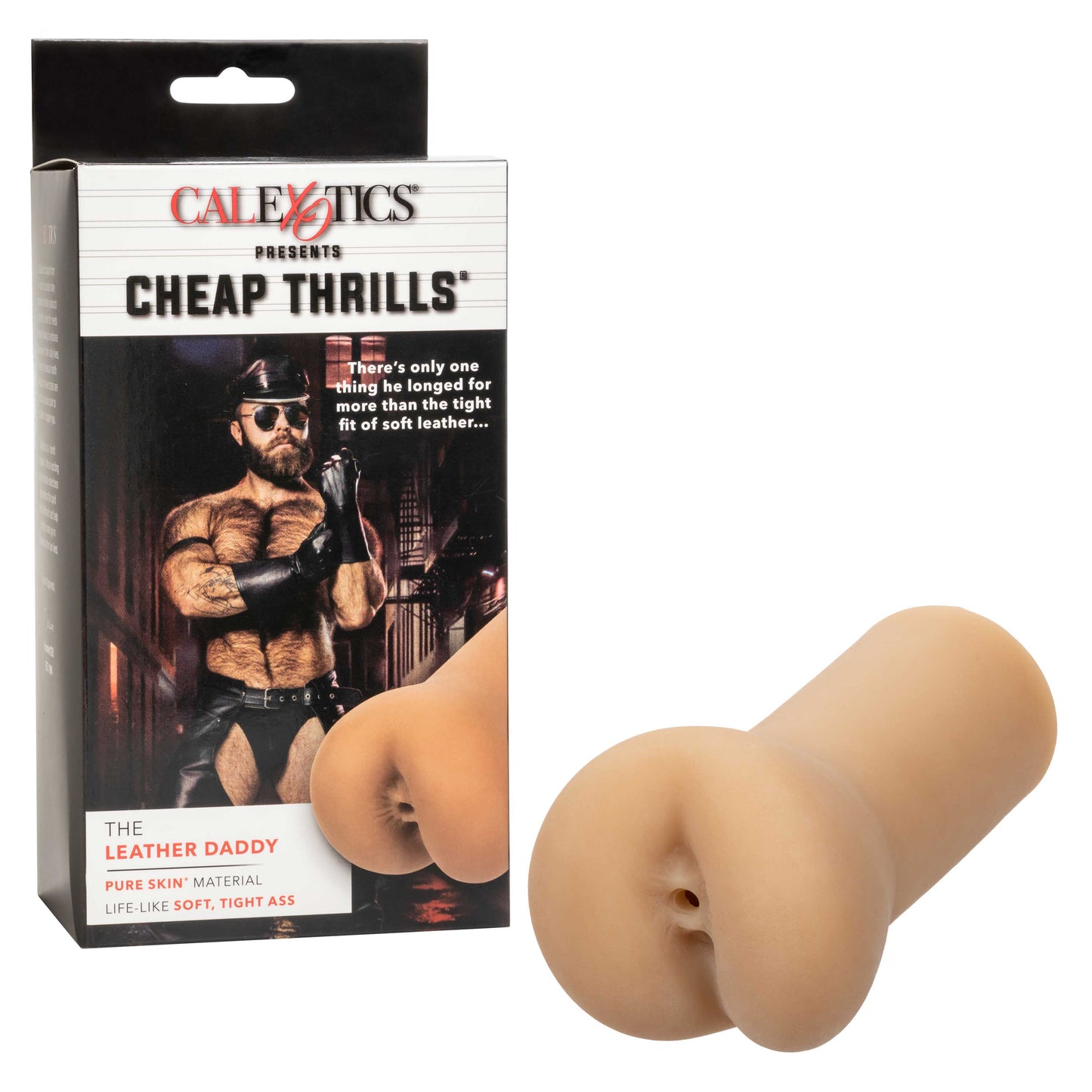 CalExotics Cheap Thrills The Leather Daddy Masturbation Stroker – Black