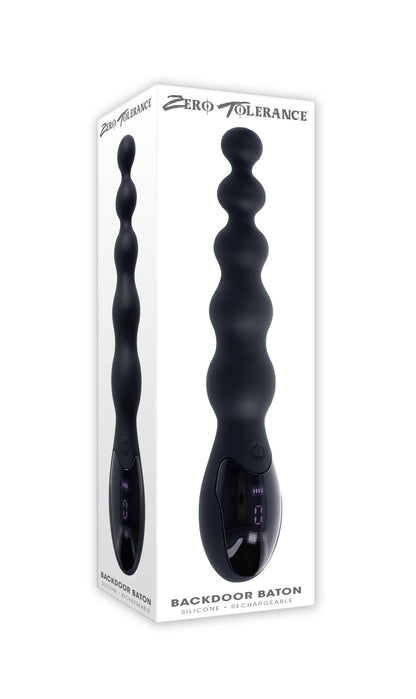 Evolved Novelties Backdoor Baton Vibrator – Black – Flexible Beaded Design