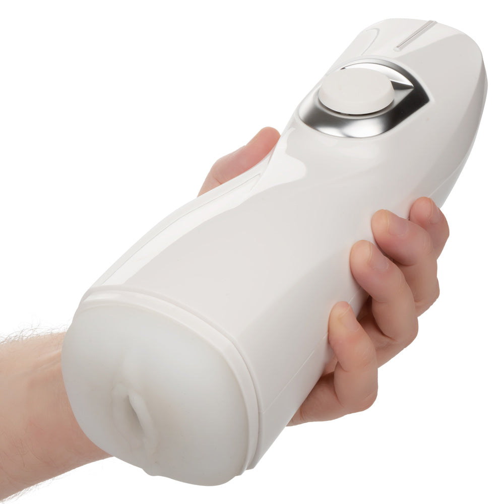 CalExotics Optimum Power Life-like Pulsar Stroker - White - Multi-Function Rechargeable Device