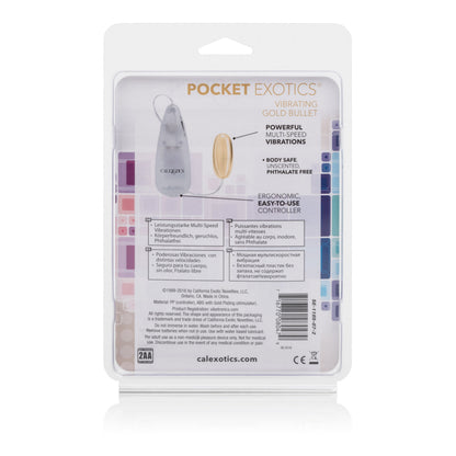 CalExotics Pocket Exotics Vibrating Gold Bullet – Multi-Speed, Gold