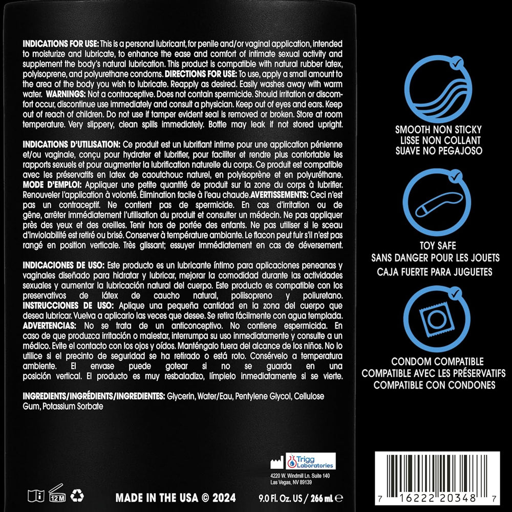 Wet Original Water Based Lubricant - 9 Fl. Oz. - Premium Gel-Like Formula