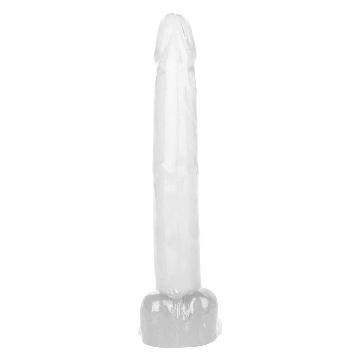CalExotics Size Queen 12-Inch Realistic Dildo with Suction Cup – Clear